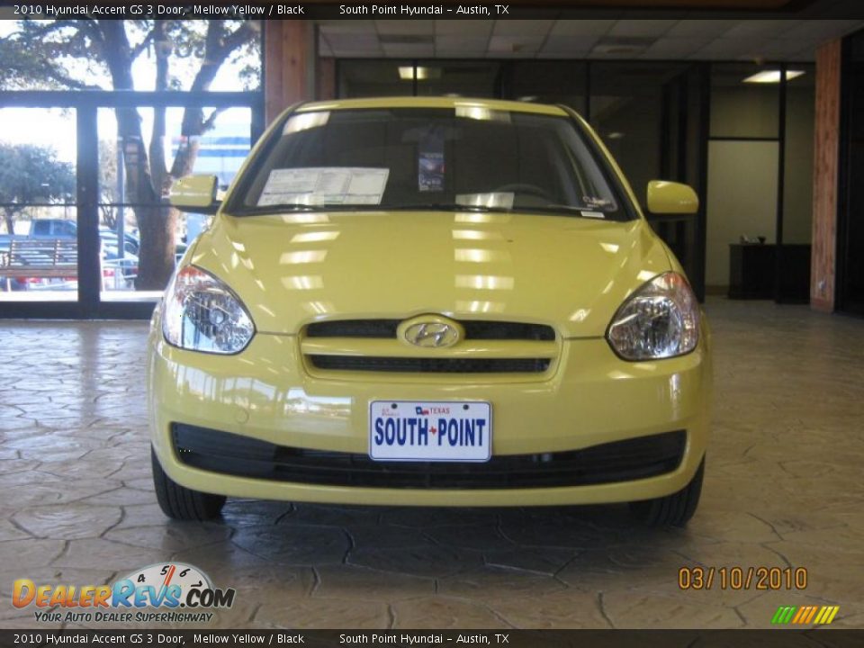 2010 Hyundai Accent GS 3 Door Mellow Yellow / Black Photo #1