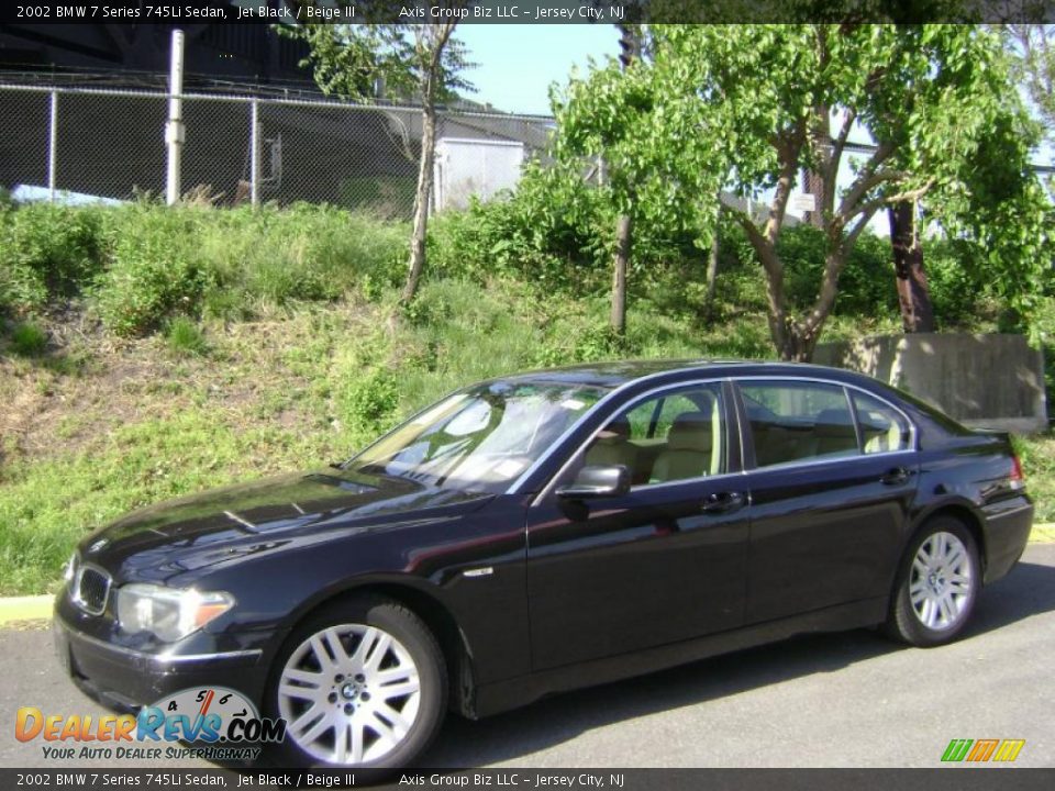 2002 BMW 7 Series 745Li Sedan Jet Black / Beige III Photo #1