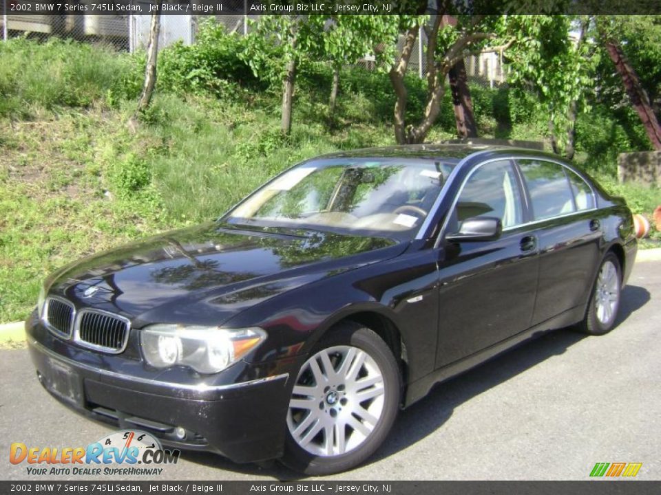 2002 BMW 7 Series 745Li Sedan Jet Black / Beige III Photo #2