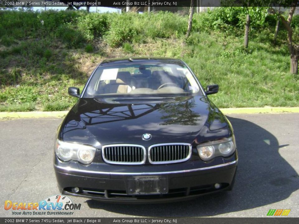 2002 BMW 7 Series 745Li Sedan Jet Black / Beige III Photo #4