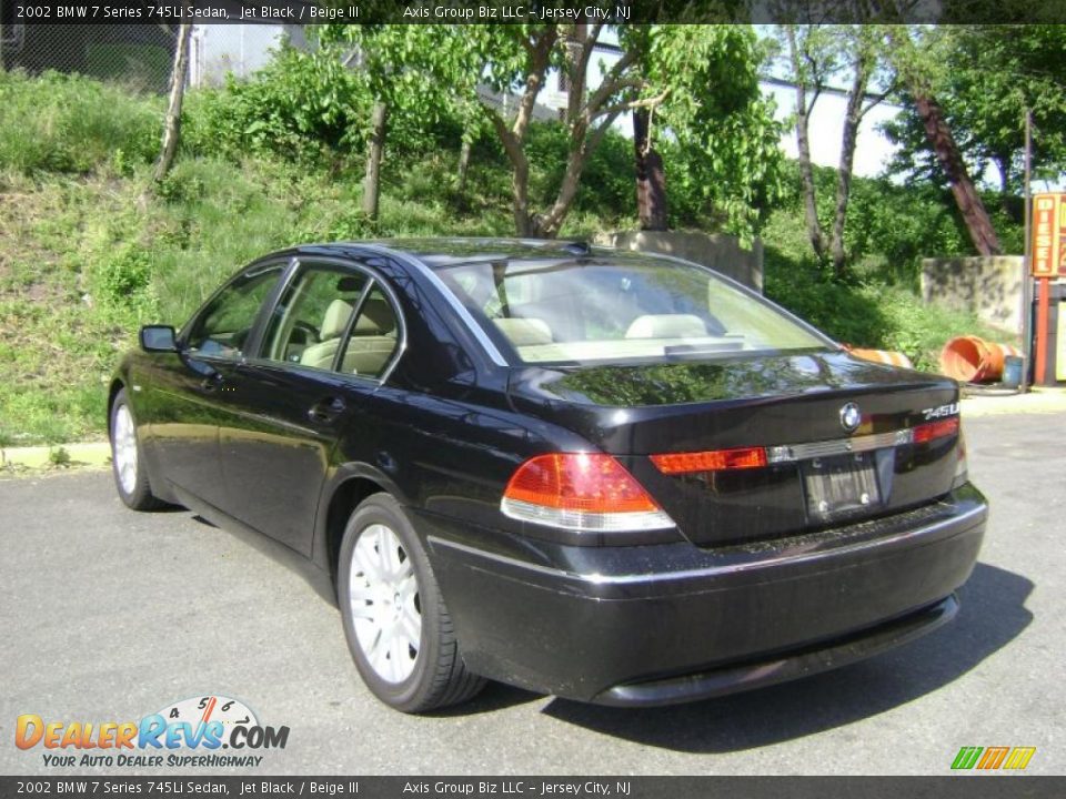 2002 BMW 7 Series 745Li Sedan Jet Black / Beige III Photo #9
