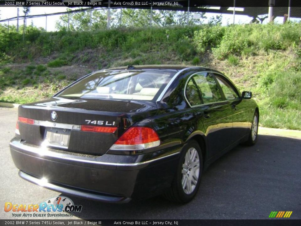 2002 BMW 7 Series 745Li Sedan Jet Black / Beige III Photo #11