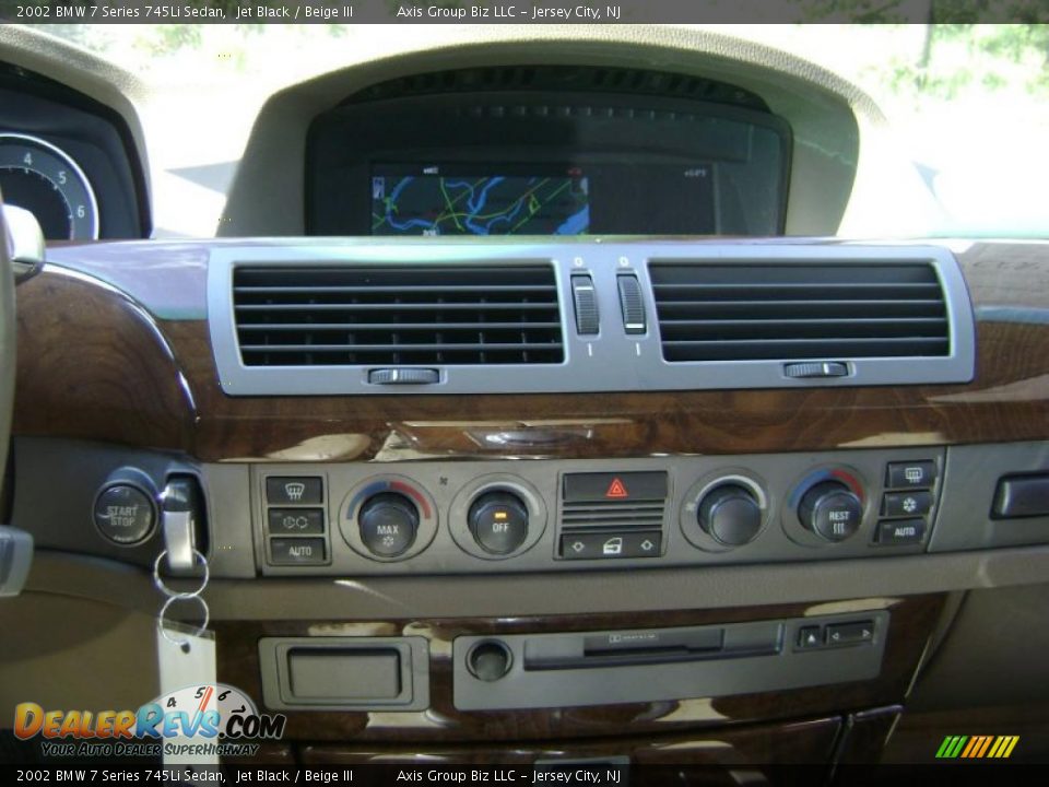 2002 BMW 7 Series 745Li Sedan Jet Black / Beige III Photo #13