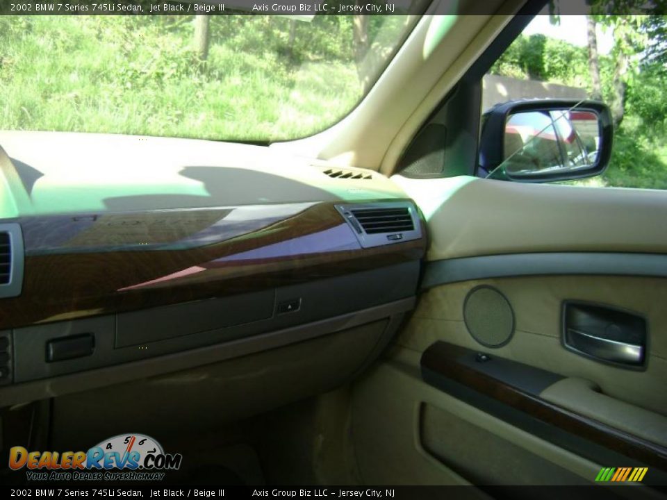 2002 BMW 7 Series 745Li Sedan Jet Black / Beige III Photo #14