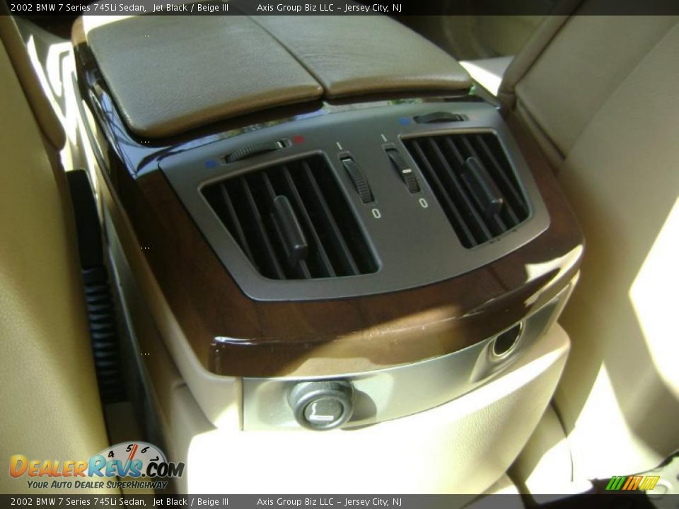 2002 BMW 7 Series 745Li Sedan Jet Black / Beige III Photo #15