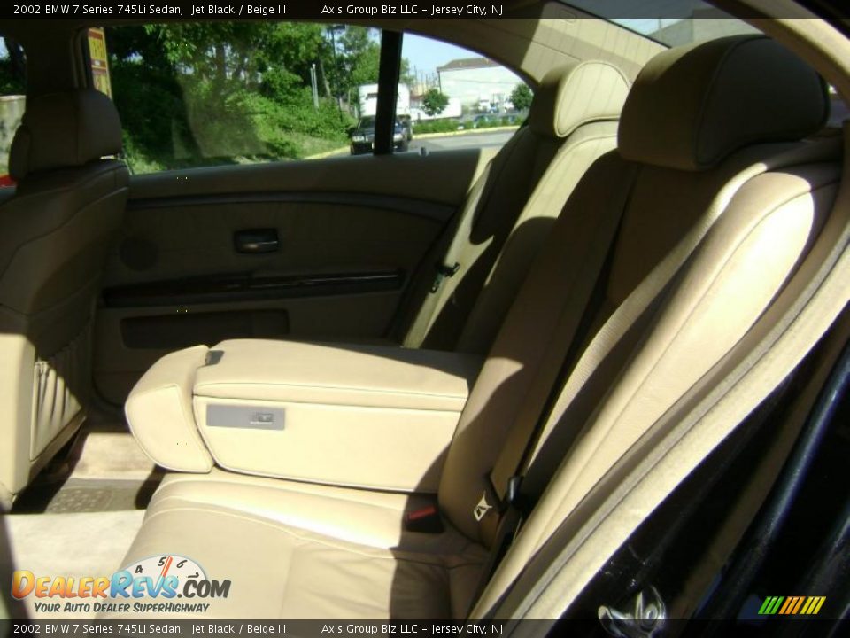 2002 BMW 7 Series 745Li Sedan Jet Black / Beige III Photo #16
