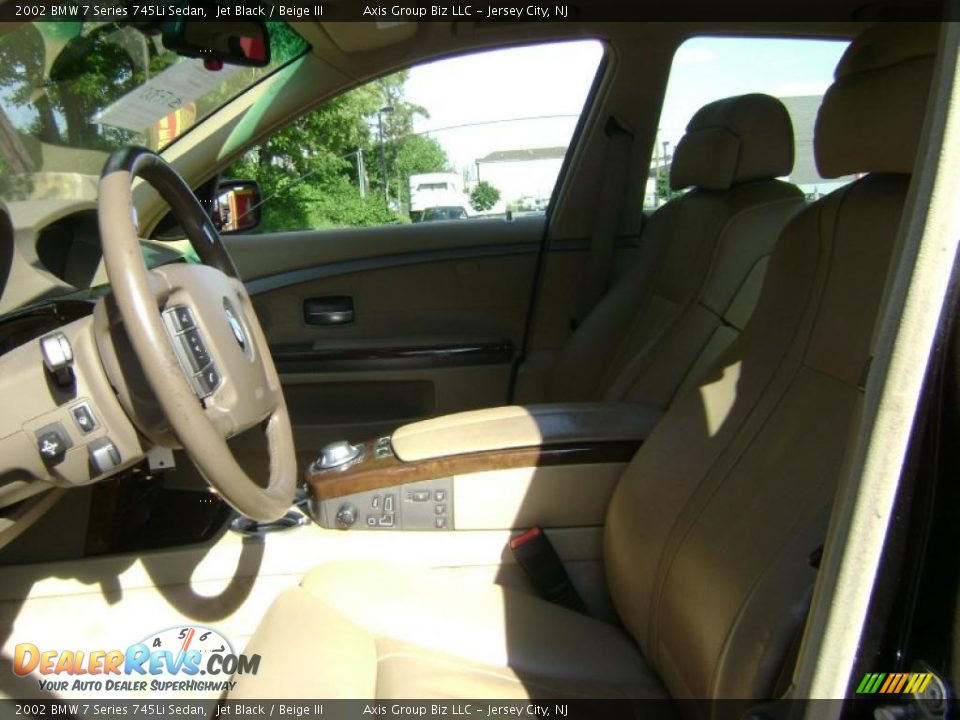 2002 BMW 7 Series 745Li Sedan Jet Black / Beige III Photo #18