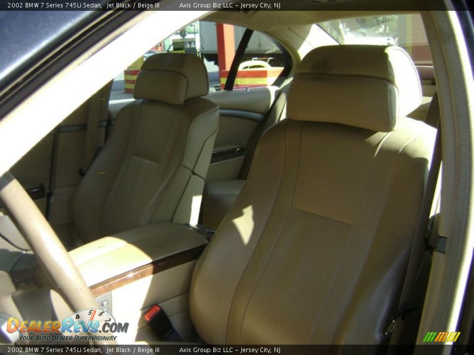 2002 BMW 7 Series 745Li Sedan Jet Black / Beige III Photo #20