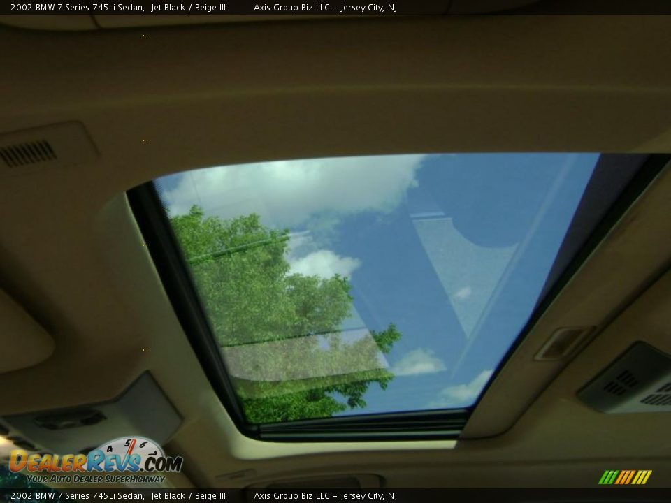 2002 BMW 7 Series 745Li Sedan Jet Black / Beige III Photo #25