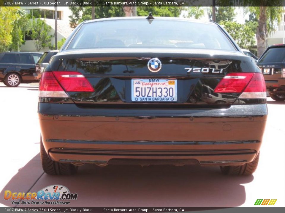2007 BMW 7 Series 750Li Sedan Jet Black / Black Photo #6