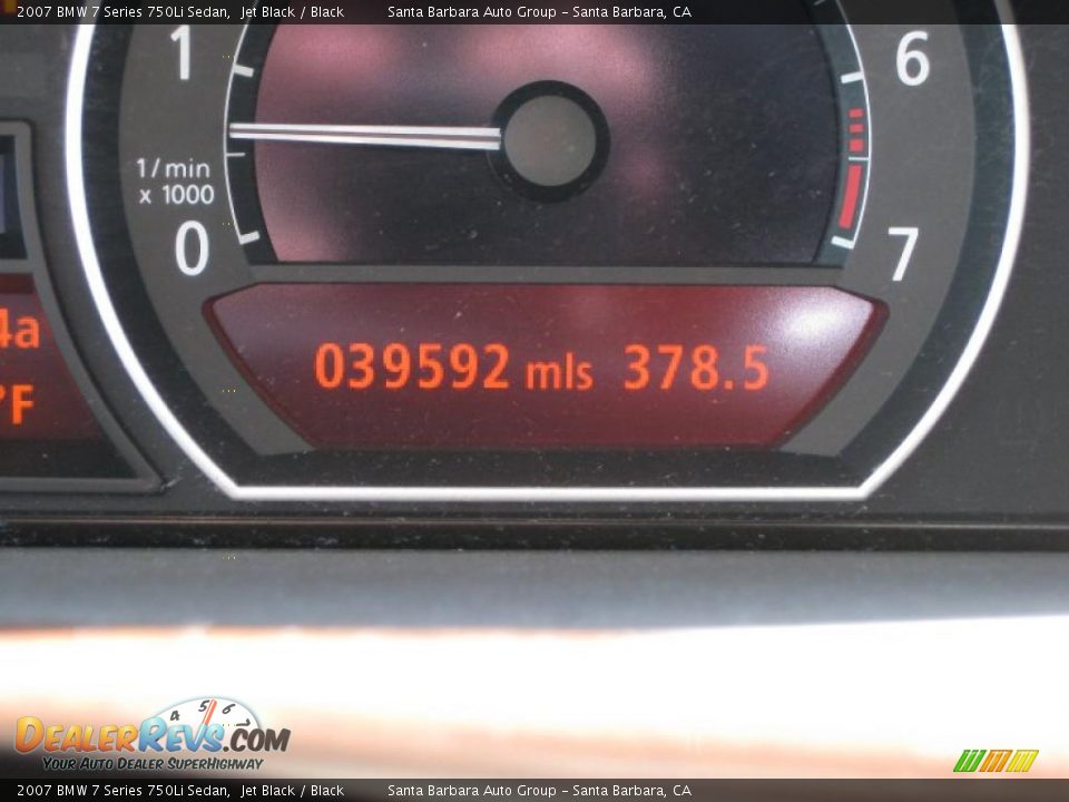 2007 BMW 7 Series 750Li Sedan Jet Black / Black Photo #18