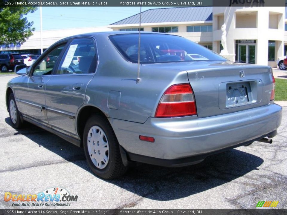 1995 Honda Accord LX Sedan Sage Green Metallic / Beige Photo #3