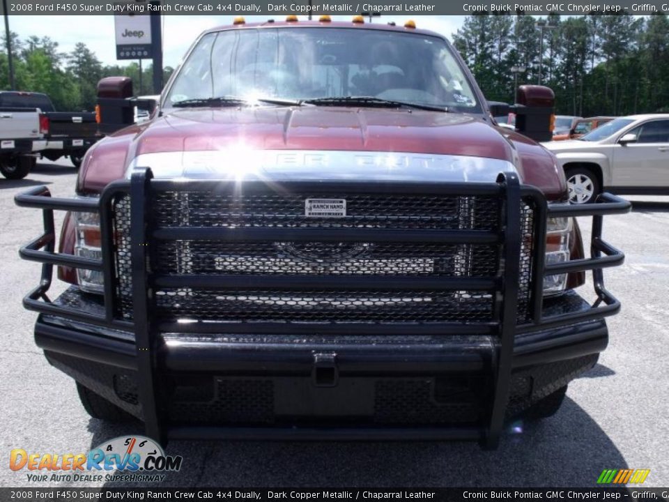 2008 Ford F450 Super Duty King Ranch Crew Cab 4x4 Dually Dark Copper Metallic / Chaparral Leather Photo #3