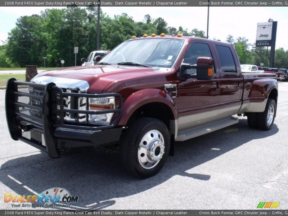 2008 Ford F450 Super Duty King Ranch Crew Cab 4x4 Dually Dark Copper Metallic / Chaparral Leather Photo #4