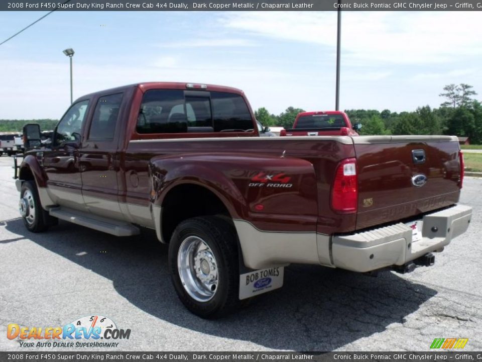 2008 Ford F450 Super Duty King Ranch Crew Cab 4x4 Dually Dark Copper Metallic / Chaparral Leather Photo #6