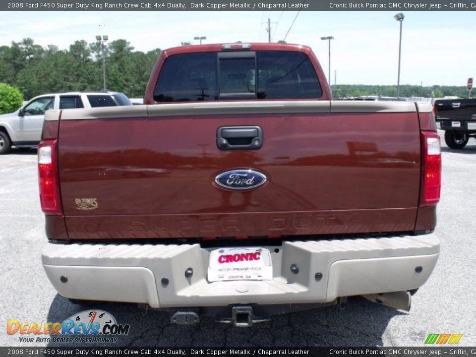2008 Ford F450 Super Duty King Ranch Crew Cab 4x4 Dually Dark Copper Metallic / Chaparral Leather Photo #7