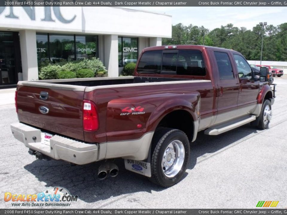 2008 Ford F450 Super Duty King Ranch Crew Cab 4x4 Dually Dark Copper Metallic / Chaparral Leather Photo #8