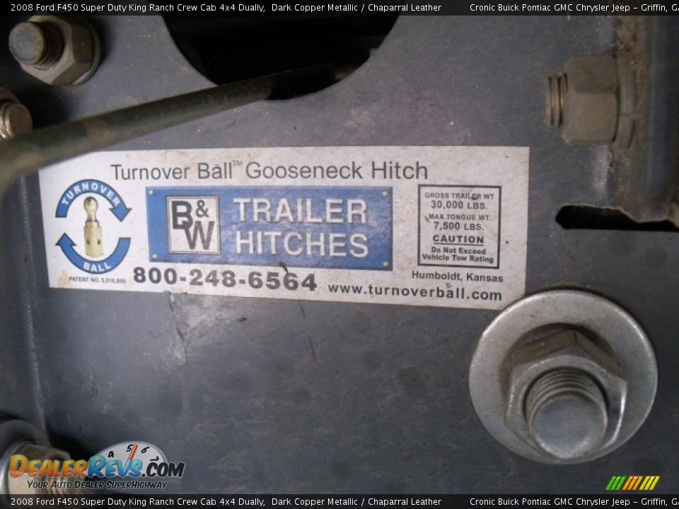 2008 Ford F450 Super Duty King Ranch Crew Cab 4x4 Dually Dark Copper Metallic / Chaparral Leather Photo #11