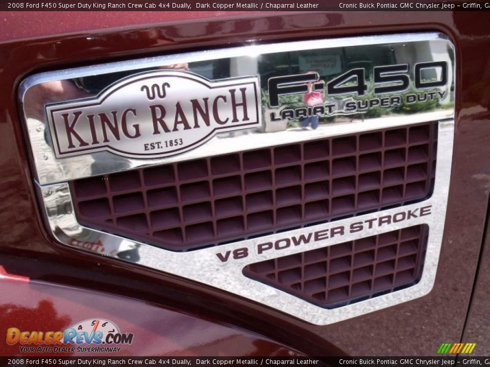 2008 Ford F450 Super Duty King Ranch Crew Cab 4x4 Dually Dark Copper Metallic / Chaparral Leather Photo #13