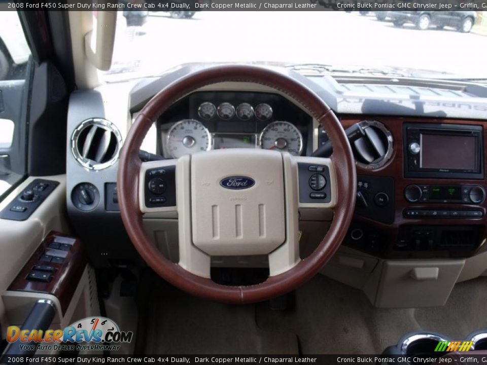 2008 Ford F450 Super Duty King Ranch Crew Cab 4x4 Dually Dark Copper Metallic / Chaparral Leather Photo #22