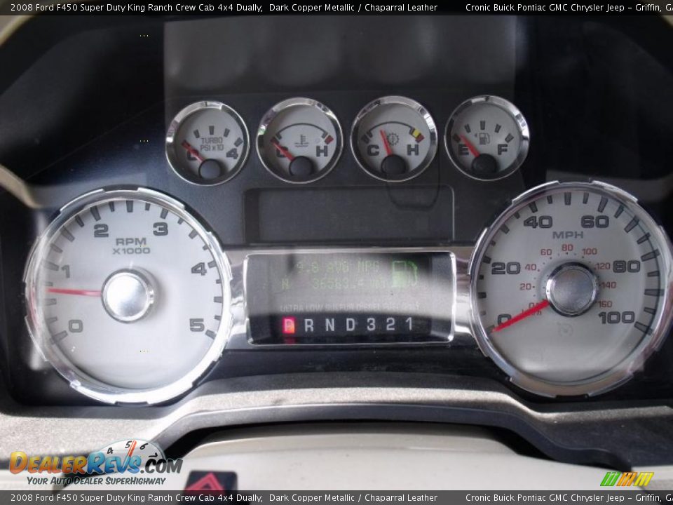 2008 Ford F450 Super Duty King Ranch Crew Cab 4x4 Dually Dark Copper Metallic / Chaparral Leather Photo #24