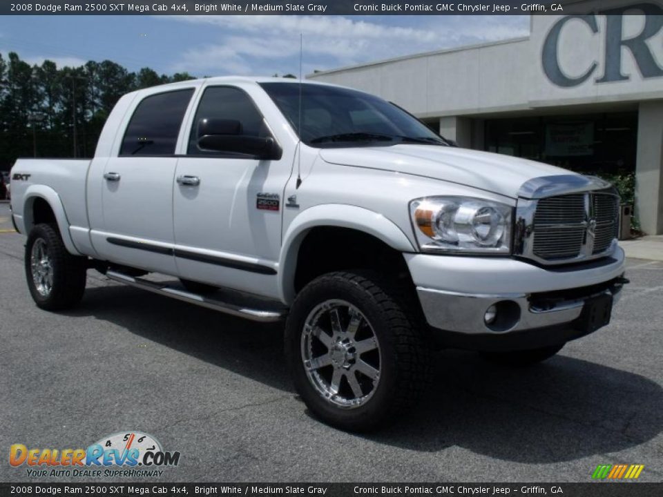 2008 Dodge Ram 2500 SXT Mega Cab 4x4 Bright White / Medium Slate Gray Photo #2