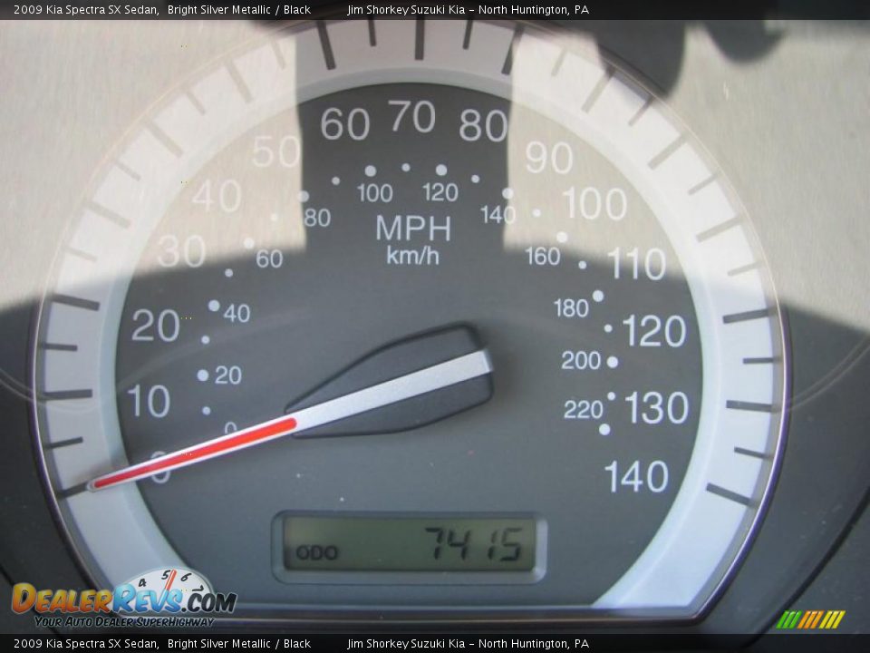 2009 Kia Spectra SX Sedan Bright Silver Metallic / Black Photo #15