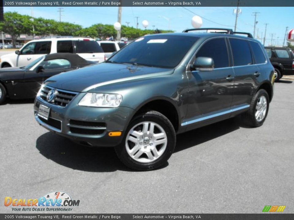 2005 Volkswagen Touareg V8 Reed Green Metallic / Pure Beige Photo #1