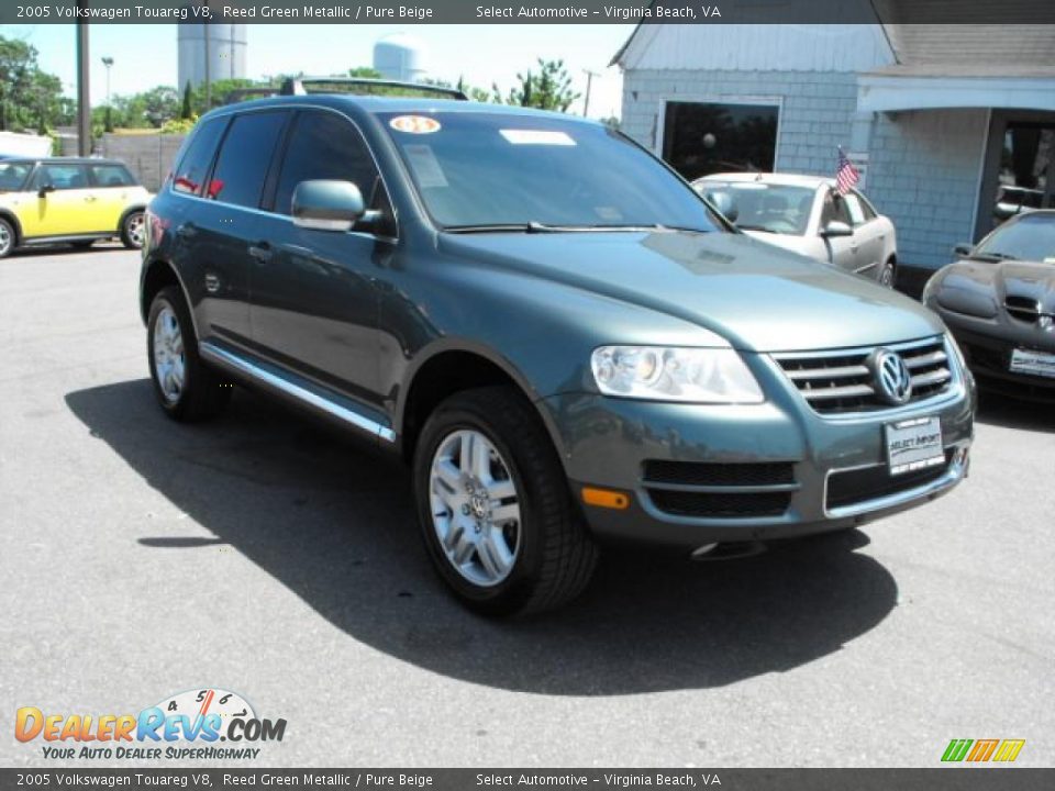 2005 Volkswagen Touareg V8 Reed Green Metallic / Pure Beige Photo #3