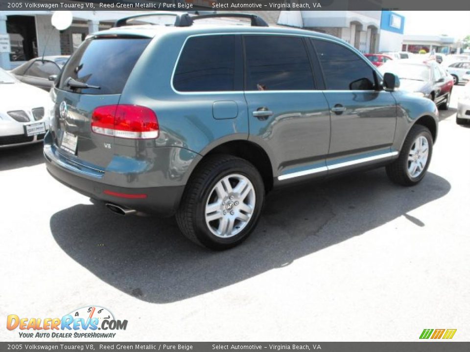 2005 Volkswagen Touareg V8 Reed Green Metallic / Pure Beige Photo #5