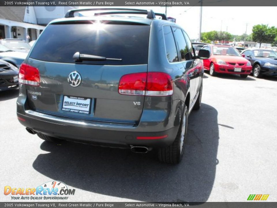 2005 Volkswagen Touareg V8 Reed Green Metallic / Pure Beige Photo #6