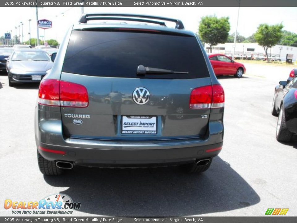 2005 Volkswagen Touareg V8 Reed Green Metallic / Pure Beige Photo #7