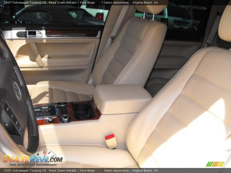 2005 Volkswagen Touareg V8 Reed Green Metallic / Pure Beige Photo #15