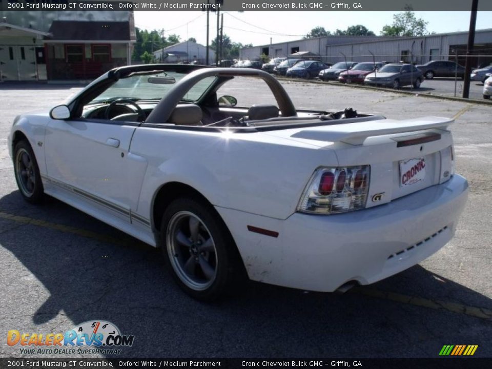 2001 Ford Mustang GT Convertible Oxford White / Medium Parchment Photo #3