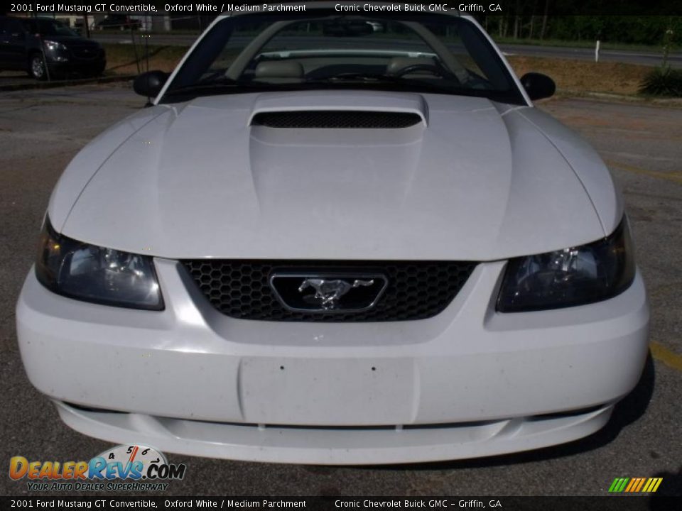 2001 Ford Mustang GT Convertible Oxford White / Medium Parchment Photo #8