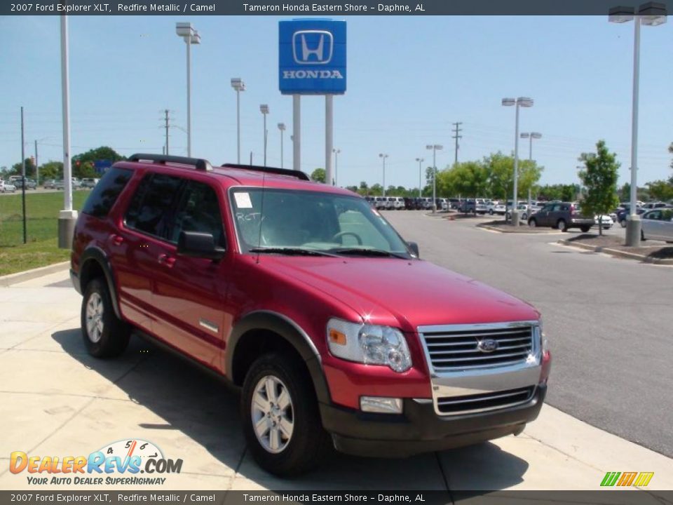 2007 Ford Explorer XLT Redfire Metallic / Camel Photo #2