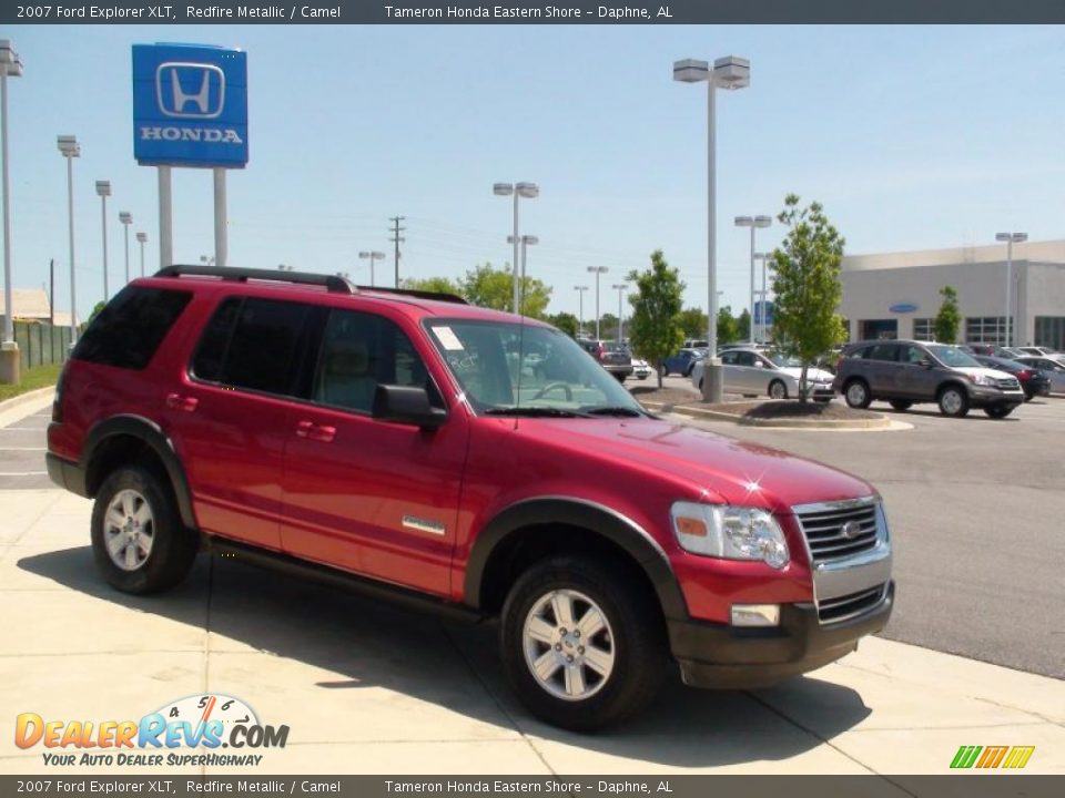2007 Ford Explorer XLT Redfire Metallic / Camel Photo #3