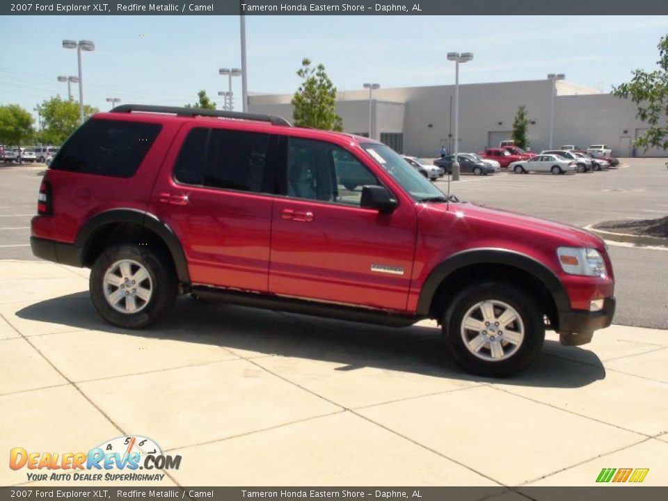 2007 Ford Explorer XLT Redfire Metallic / Camel Photo #4