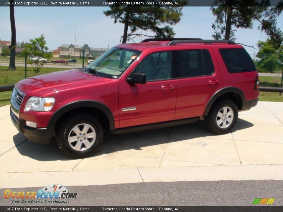 2007 Ford Explorer XLT Redfire Metallic / Camel Photo #12