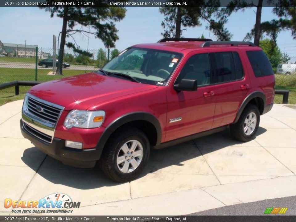 2007 Ford Explorer XLT Redfire Metallic / Camel Photo #13