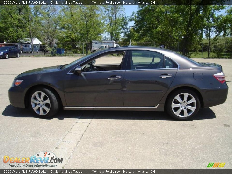 2009 Acura RL 3.7 AWD Sedan Grigio Metallic / Taupe Photo #2