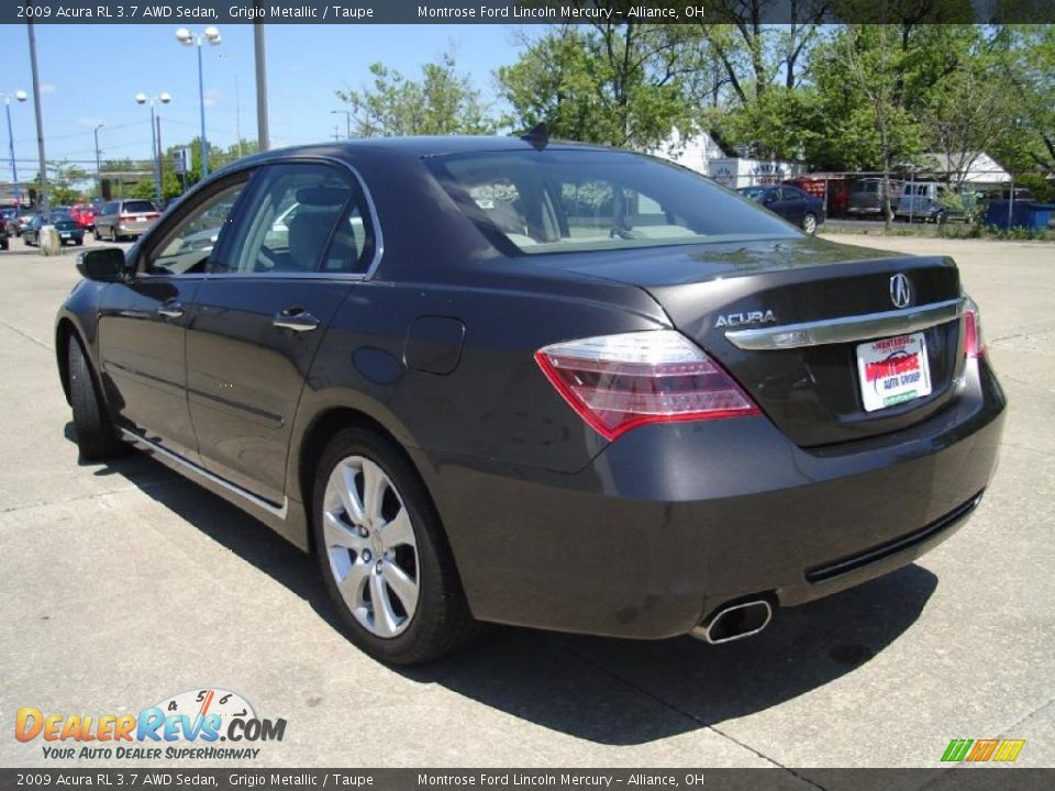 2009 Acura RL 3.7 AWD Sedan Grigio Metallic / Taupe Photo #3