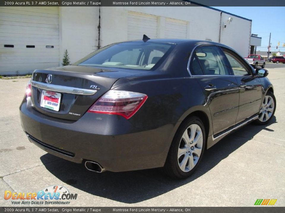 2009 Acura RL 3.7 AWD Sedan Grigio Metallic / Taupe Photo #5