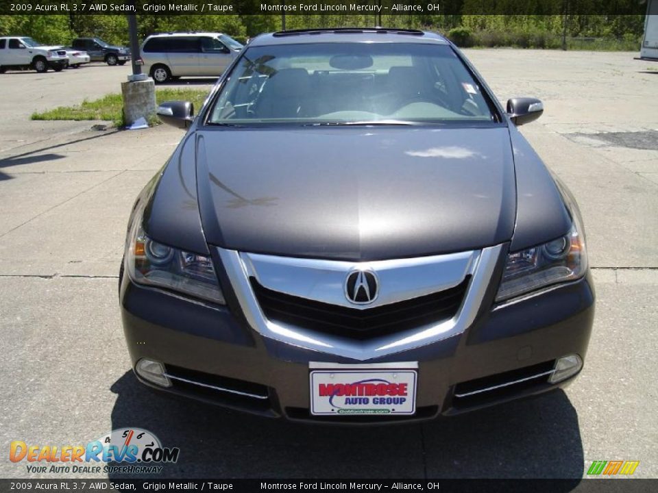 2009 Acura RL 3.7 AWD Sedan Grigio Metallic / Taupe Photo #8
