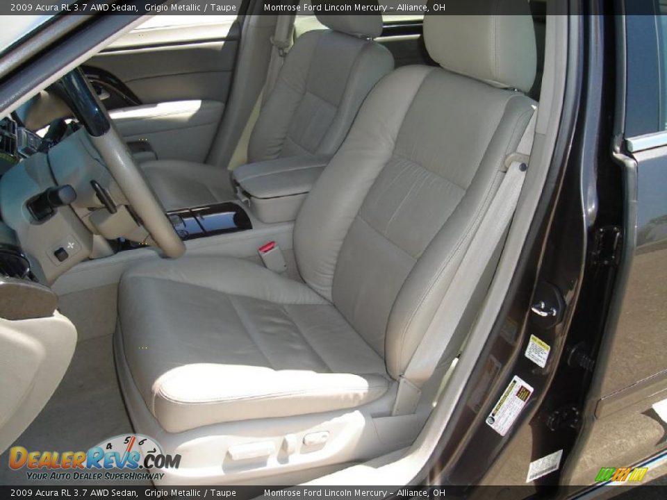 2009 Acura RL 3.7 AWD Sedan Grigio Metallic / Taupe Photo #13
