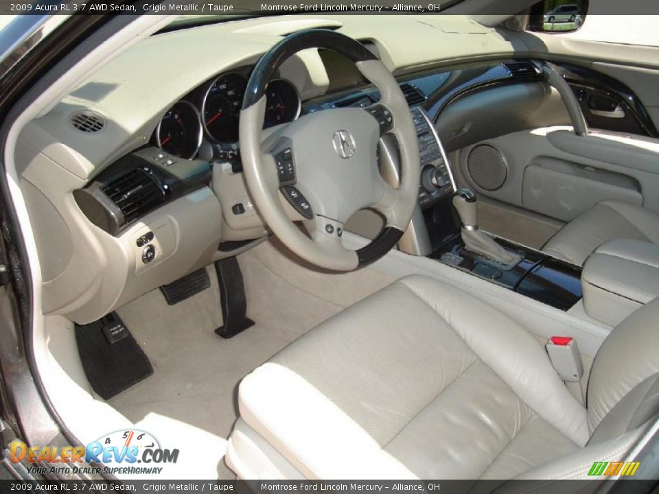 2009 Acura RL 3.7 AWD Sedan Grigio Metallic / Taupe Photo #25