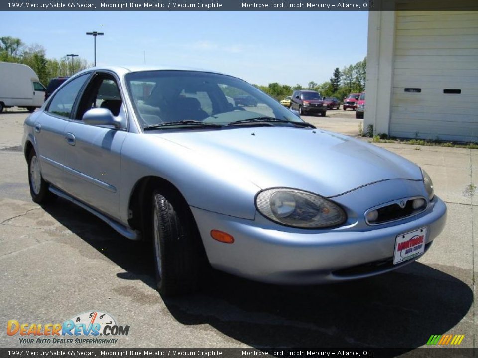 1997 Mercury Sable GS Sedan Moonlight Blue Metallic / Medium Graphite Photo #7