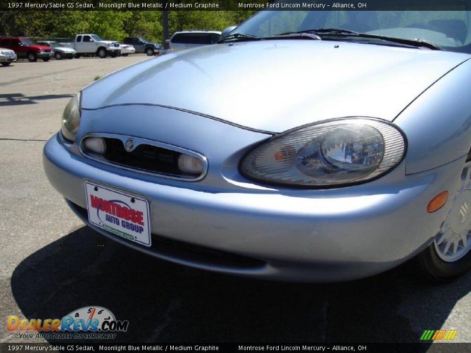 1997 Mercury Sable GS Sedan Moonlight Blue Metallic / Medium Graphite Photo #9