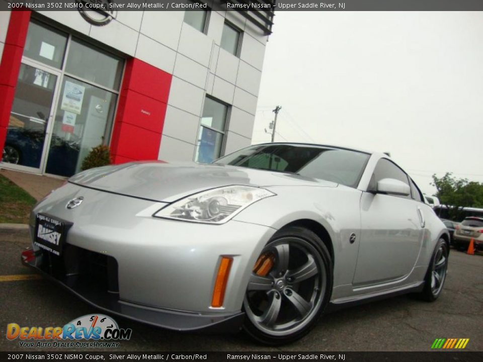 2007 Nissan 350Z NISMO Coupe Silver Alloy Metallic / Carbon/Red Photo #1