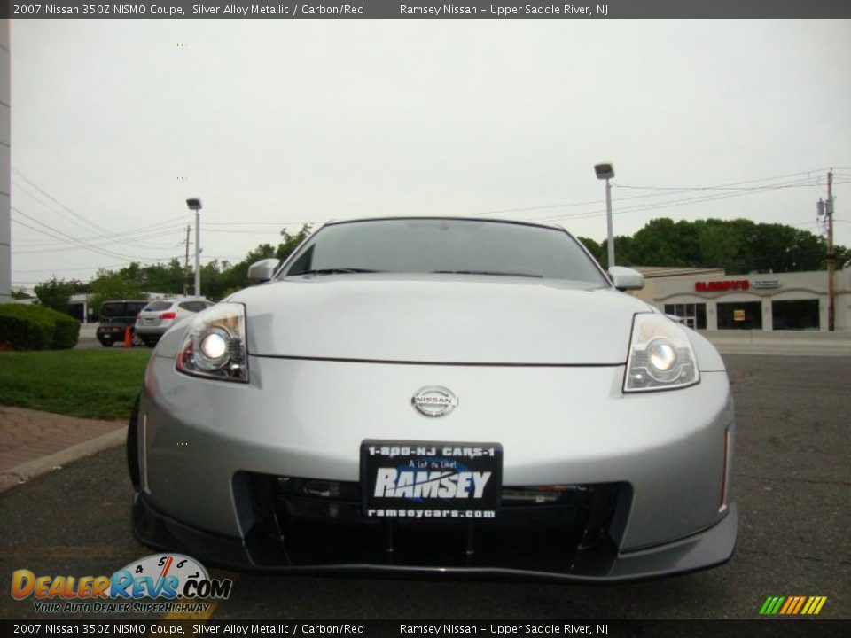 2007 Nissan 350Z NISMO Coupe Silver Alloy Metallic / Carbon/Red Photo #2